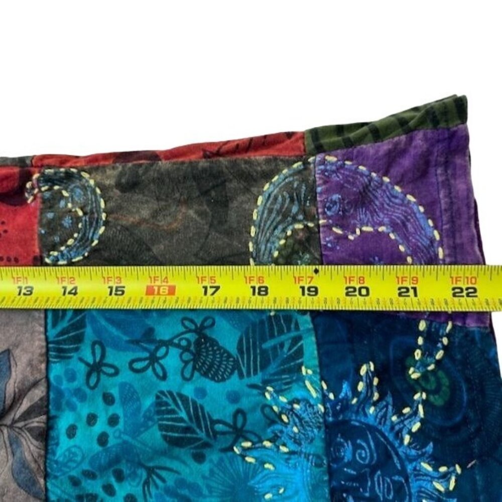 Handmade Bohemian Hippie Patchwork Cotton Top Multicolor by Juan Tommy Size M - Picture 13 of 13